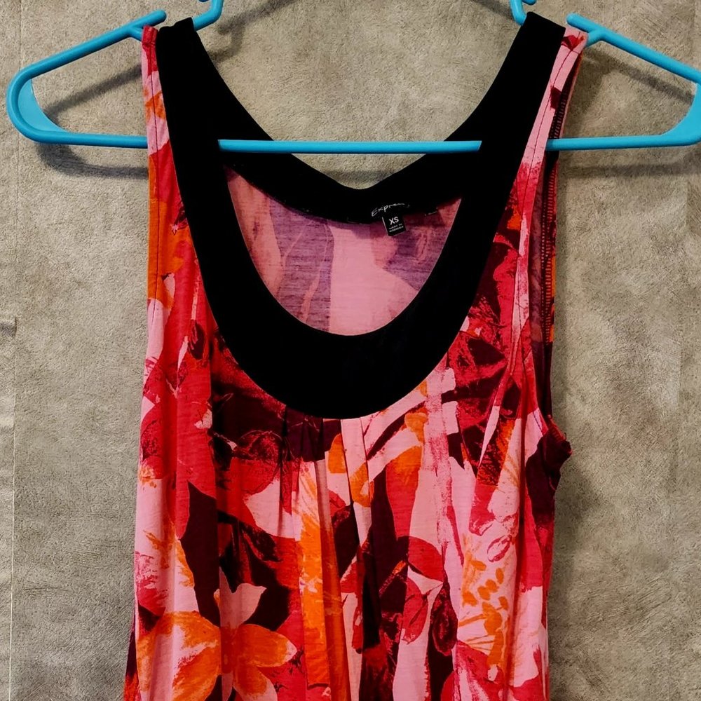 Express Vintage 90s Floral Sleeveless Micro/Mini Dress XS